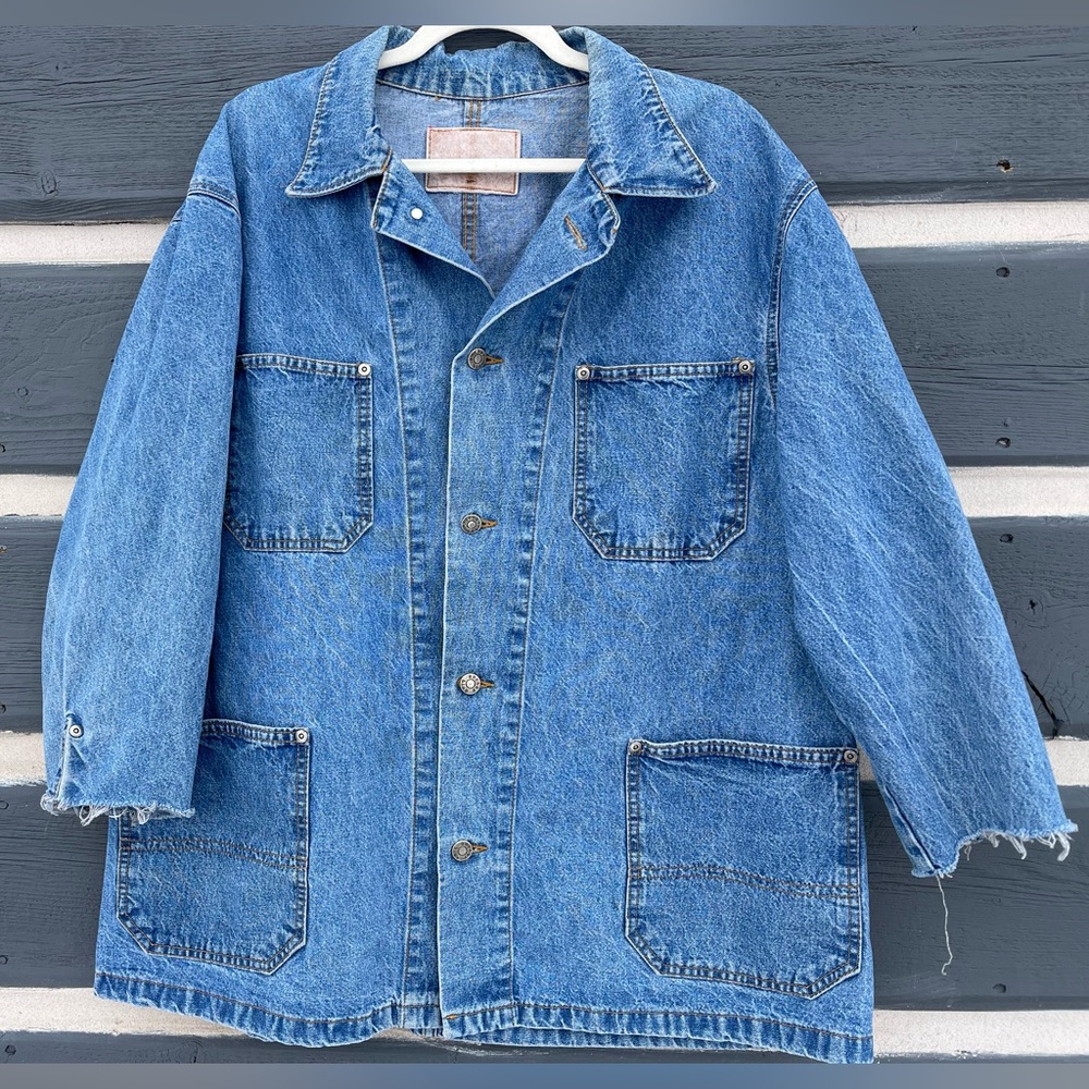 anchor blue Denim Jacket Blue Workwear Coat